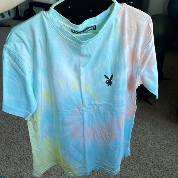 Women’s Playboy x Missguided Tie-Dye Short Sleeve Tee. PERFECT NEW CONDITION!!! - Picture 7 of 8